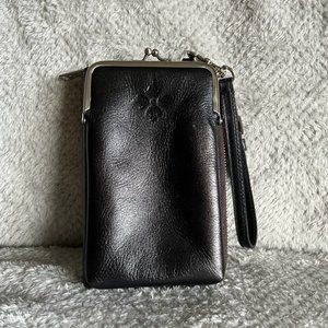 The Pertina Frame Pouch Crossbody Black/Purple